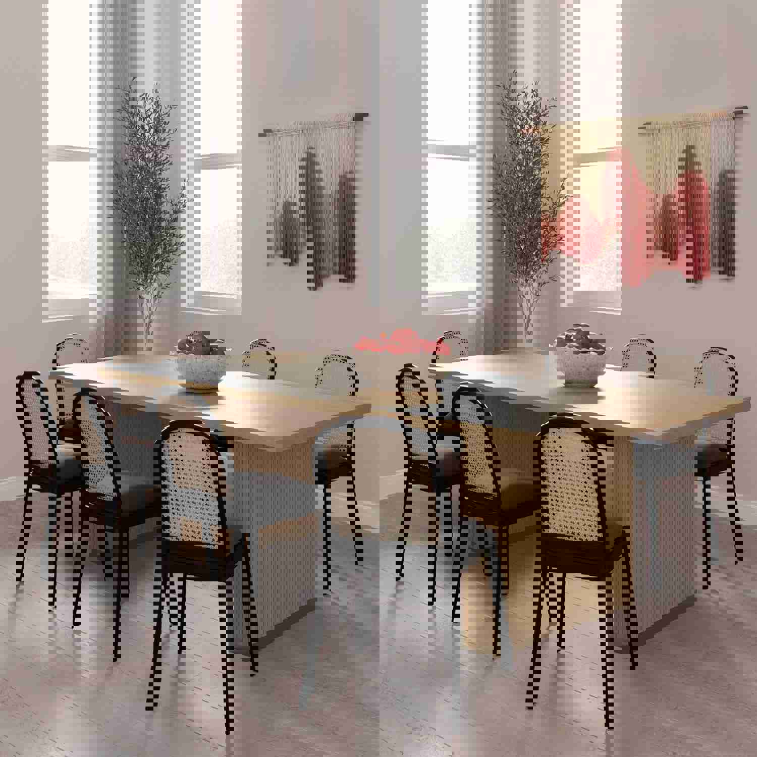 Chelsea - Ash Wood Rectangular Dining Table - Beige