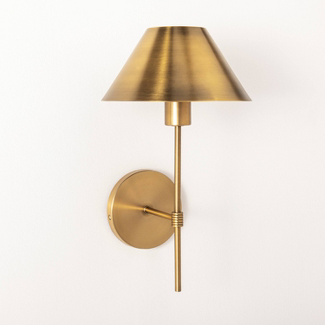 Metal Sconce Wall Light with LED Bulb - Mid-Century Modern Design