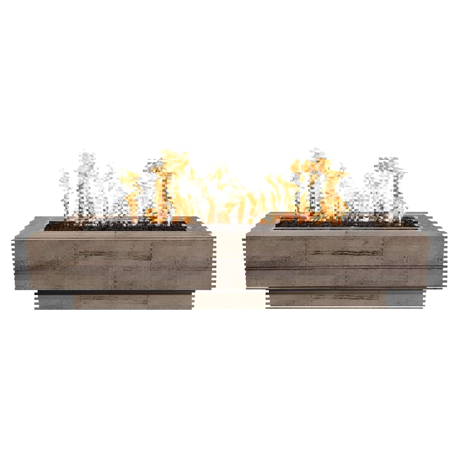 The Outdoor Plus 72 Coronado Wood Grain Concrete Gas Fire Pit
