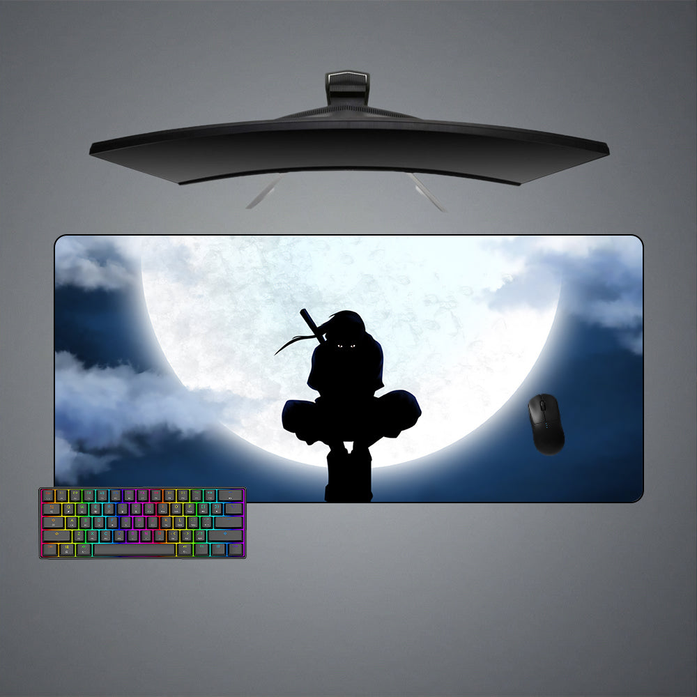 Uchiha Itachi Moon Design Gaming Mouse Pad - M-XXL Size for Computer Desk