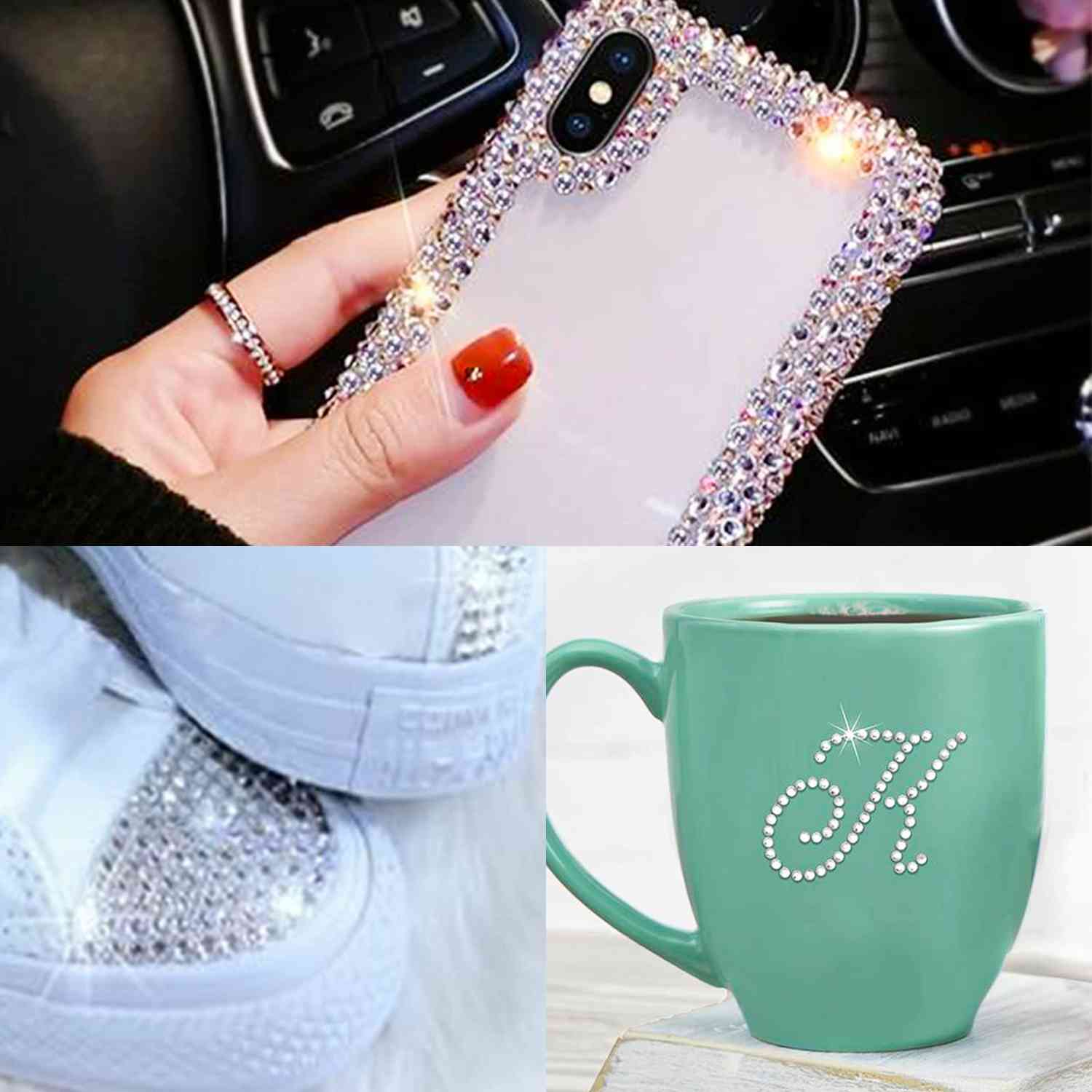 Nicpro Rhinestone Stickers 2475 PCS - Self Adhesive Face Gems for Body, Nails, and Crafts