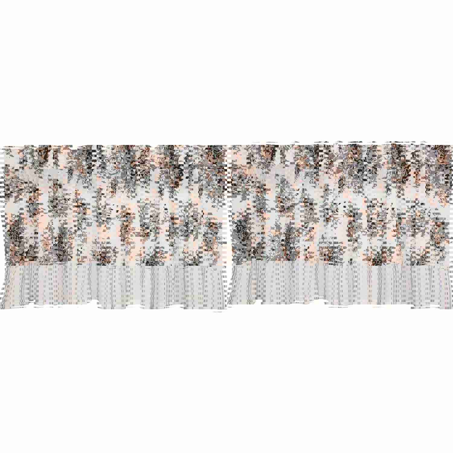 Annie Portabella Floral Ruffled Valance