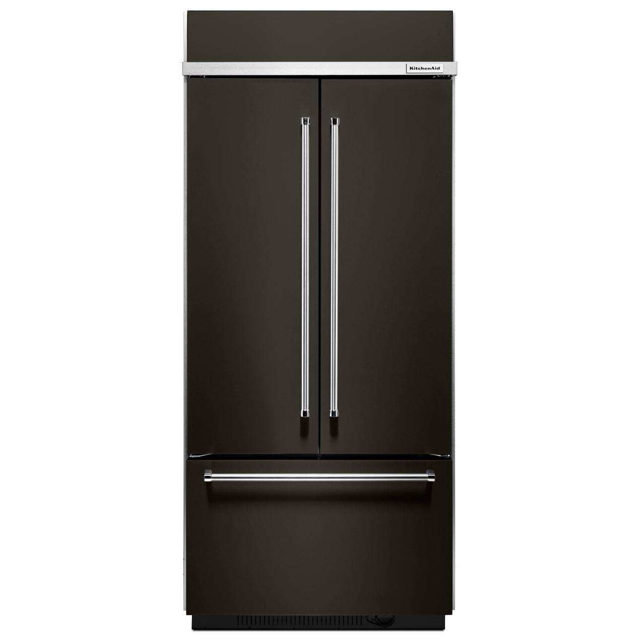 KitchenAid 36-inch Built-in French 3-Door Refrigerator with Internal Ice Maker KBFN506EBS