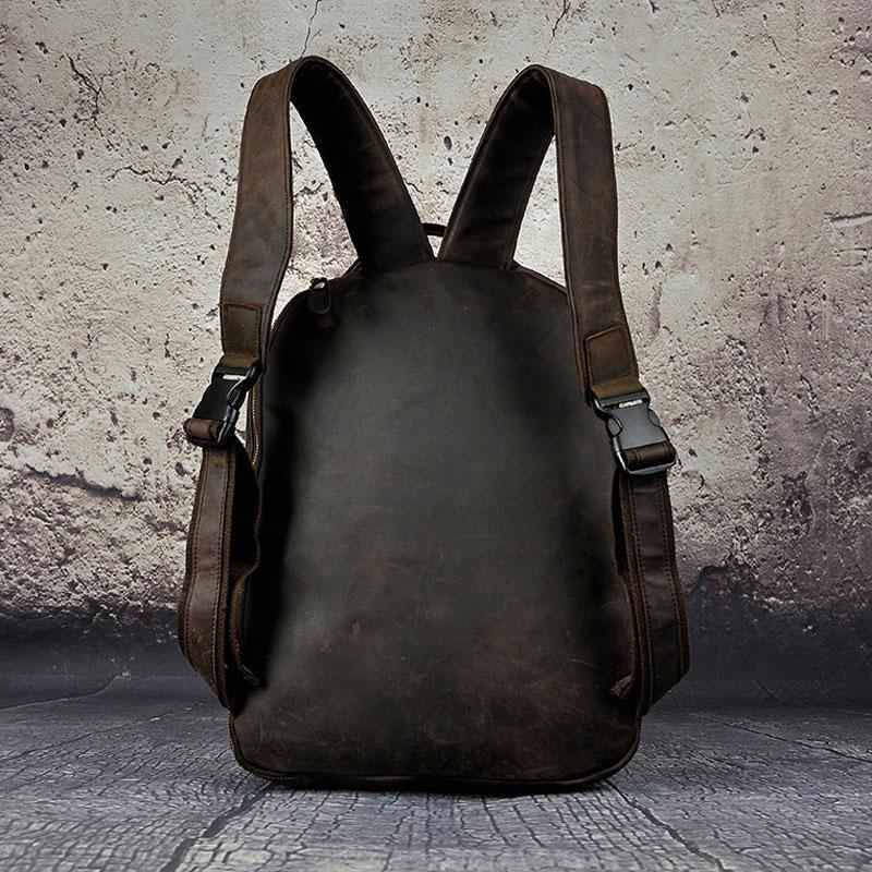Cool Vintage Leather Men's Backpack - Durable Travel & School Satchel