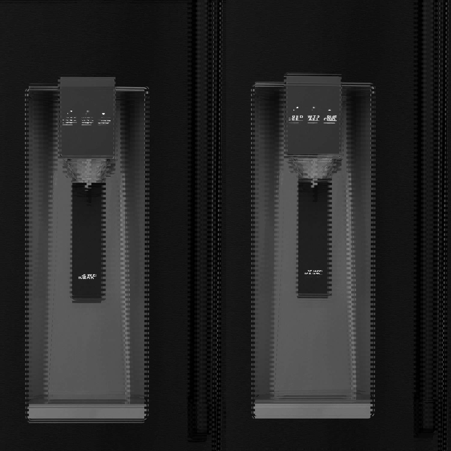 ZLINE 36-Inch 21.6 cu. ft Freestanding French Door Refrigerator with Water and Ice Dispenser in Fingerprint Resistant Black Stainless Steel