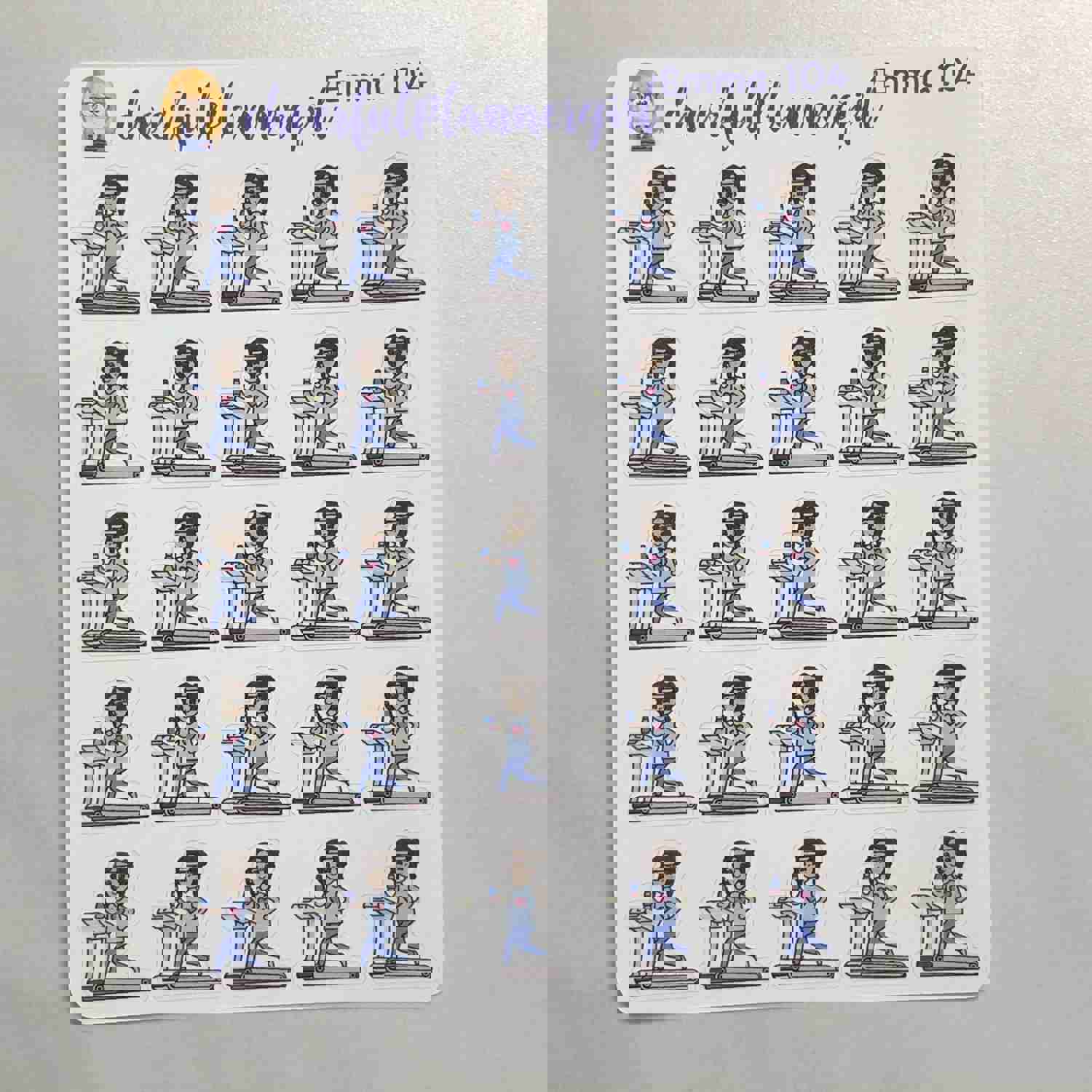 Exclusive Fitness Treadmill Cardio Character Stickers - Anna, Daisy, Emma, Holly