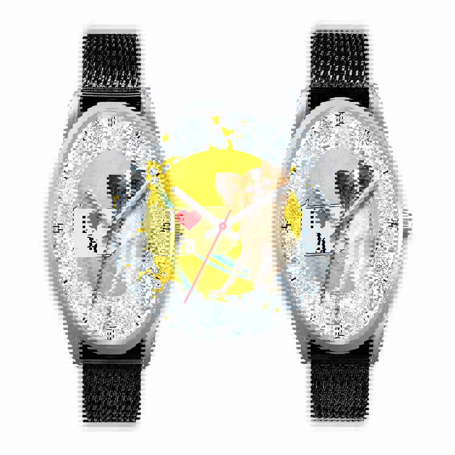 Cute Papillon Dog Pennsylvania Christmas Special Wrist Watch