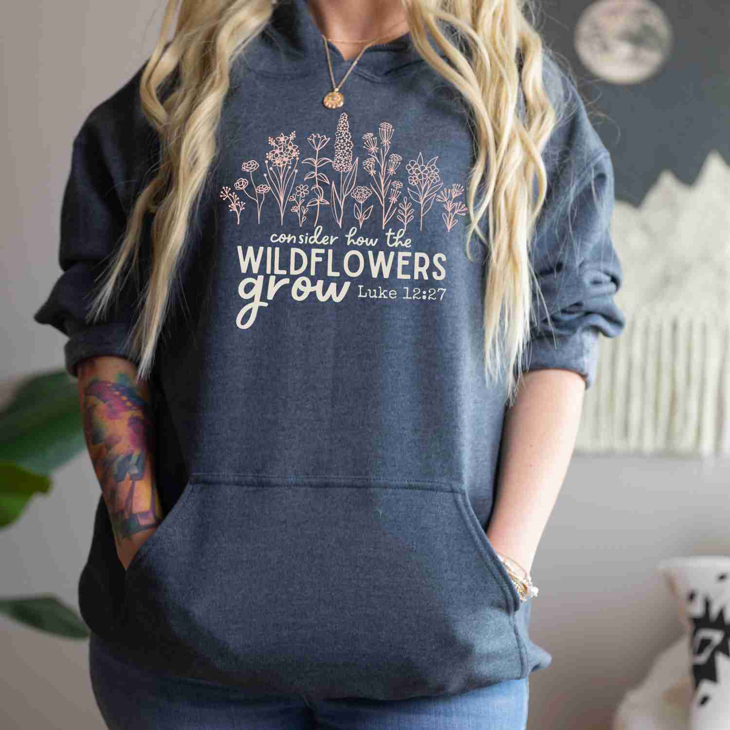 Consider the Wildflowers Christian Hoodie