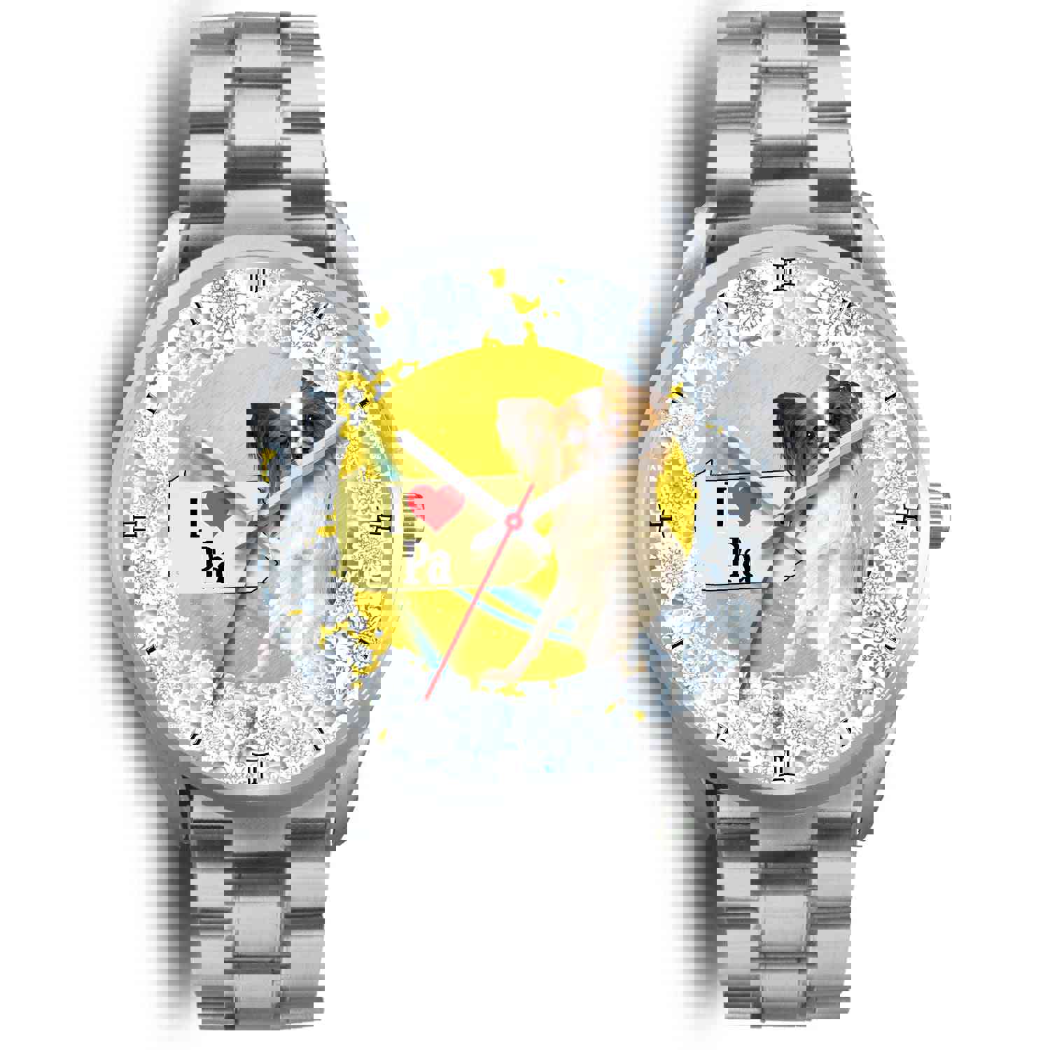 Cute Papillon Dog Pennsylvania Christmas Special Wrist Watch