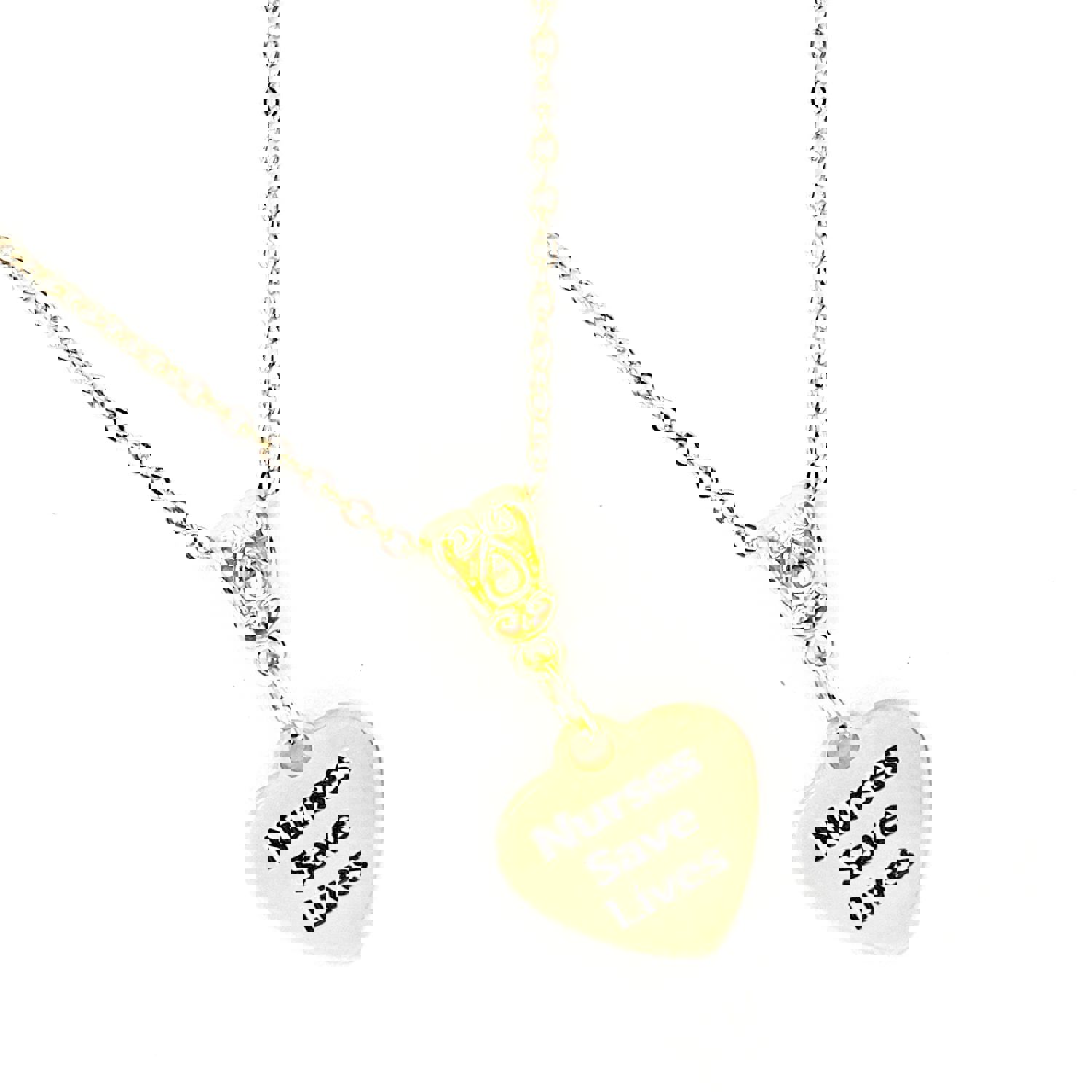Nurses Save Lives Necklace - Gold-Plated Nurse Gift for Healthcare Workers