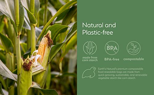 100% Compostable Food Storage Bags [Snack, Sandwich 150 Pack] Eco-Friendly Freezer Bags