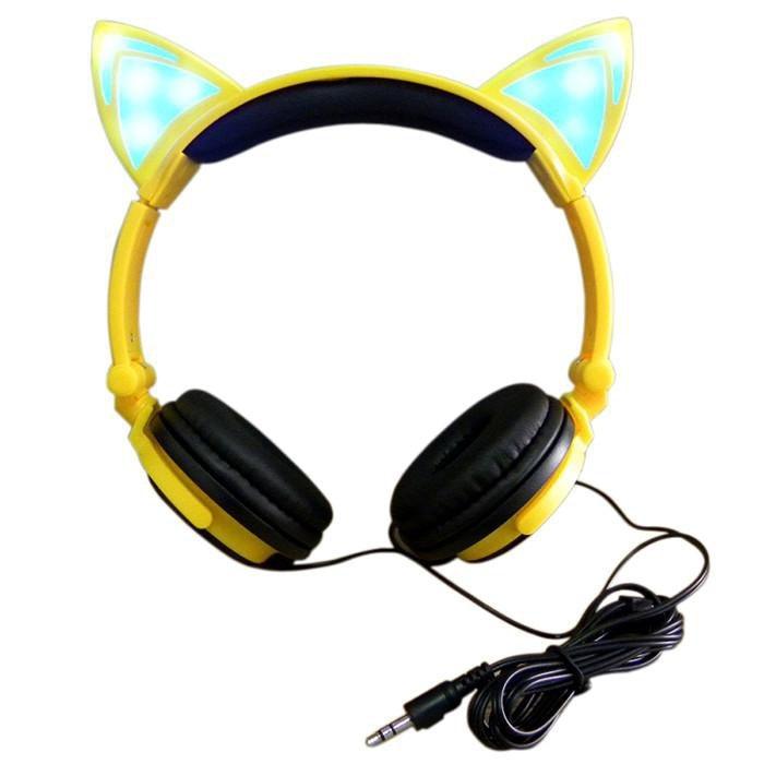 LED Cat Ear Headphones - Fun and Stylish Audio Experience