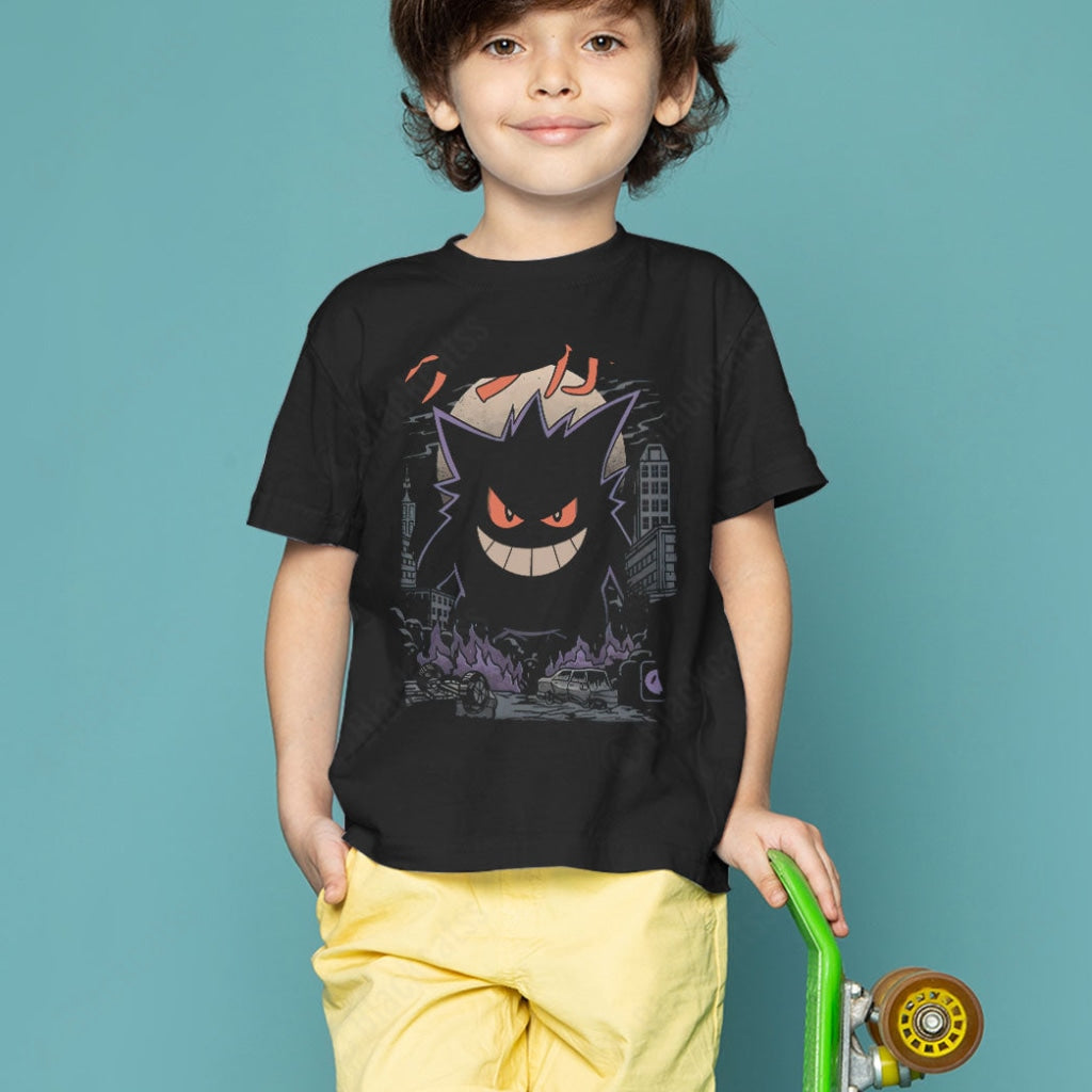 PKM Gengar Ghost Kaiju Kid Custom Graphic T-Shirt