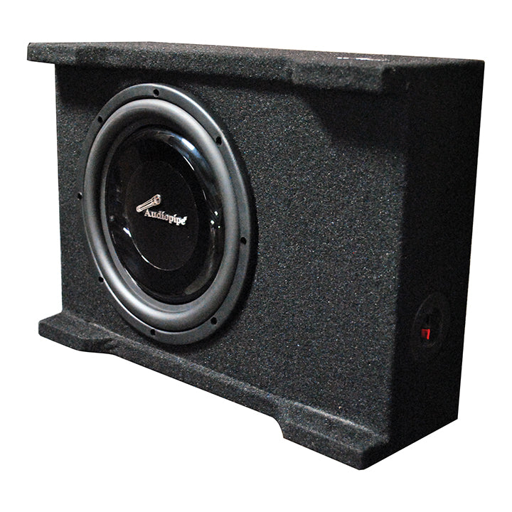 Audiopipe APSB10BDF Single 10" Shallow Mount Downfire Loaded Enclosure - 400 Watts
