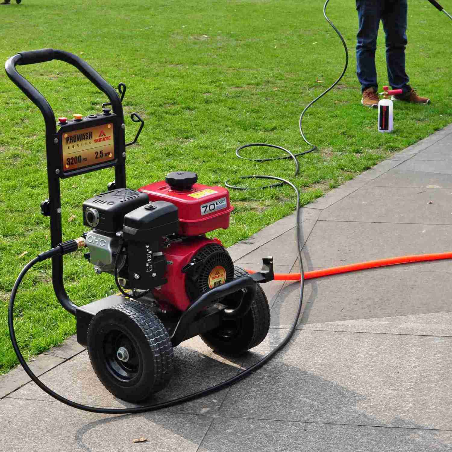 YAMATIC 1/4 Pressure Washer Hose 50ft 3200 PSI with M22 to 3/8 Adapters