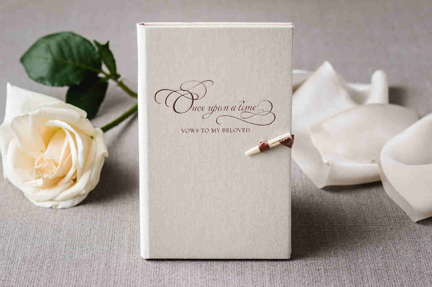 Once Upon a Time - Set of 2 Heirloom Vow Books for Weddings