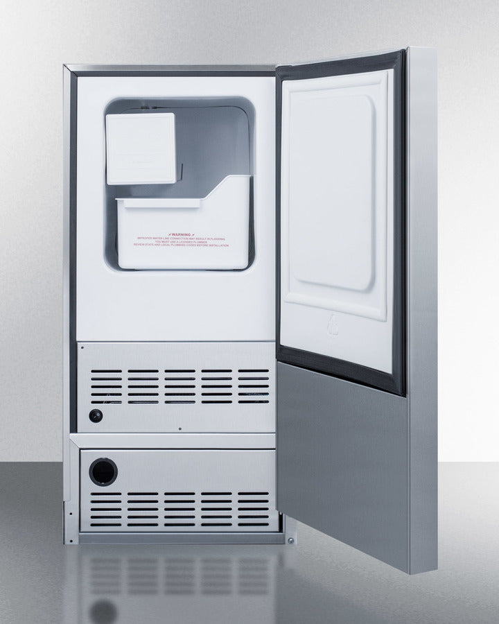 Summit - 16 ADA Compliant Drain-Free Ice Maker, 12 lbs. Capacity (BIM25H32)