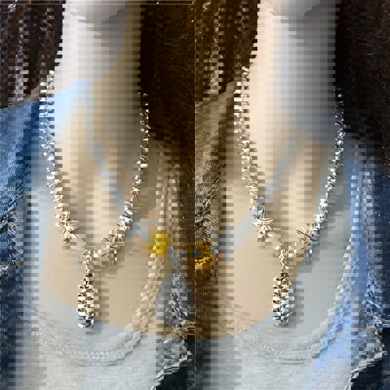 Anslow Creative Designer Ocean Sea Shell Starfish Statement Collar Female Necklace