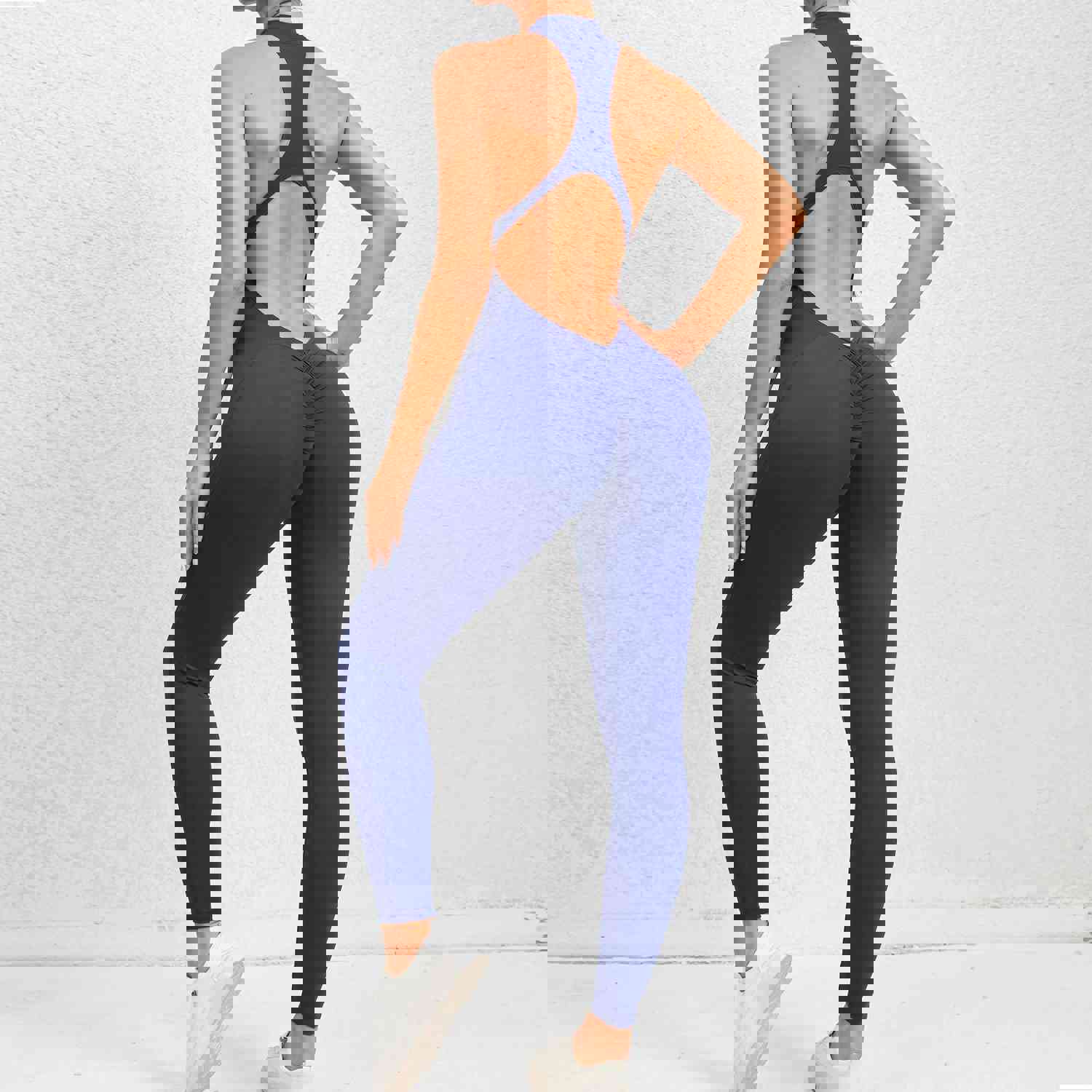 Zippered Yoga Fitness Jumpsuit - Sleeveless Tummy Control Shapewear for Women