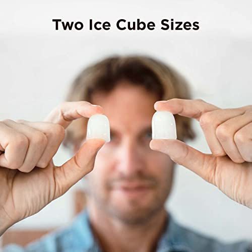Silonn Ice Makers Countertop, 9 Cubes Ready in 6 Mins, 26lbs in 24Hrs, Self-Cleaning Ice Machine with Ice Scoop and Basket