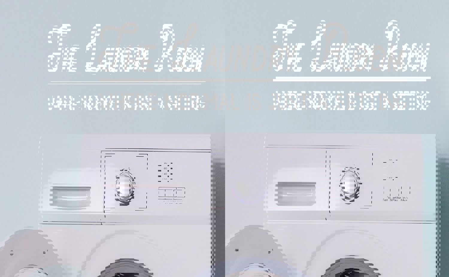The Laundry Room Where Normal Is Just A Setting - Vinyl Wall Decal