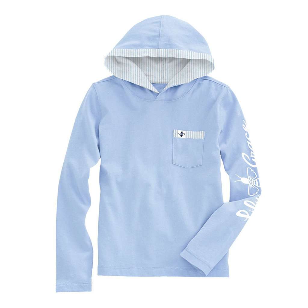 Junior Hoodie Tee in Chambray by Lily Grace
