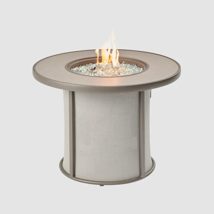 Outdoor Greatroom Company Gray Stonefire Round Gas Fire Pit Table