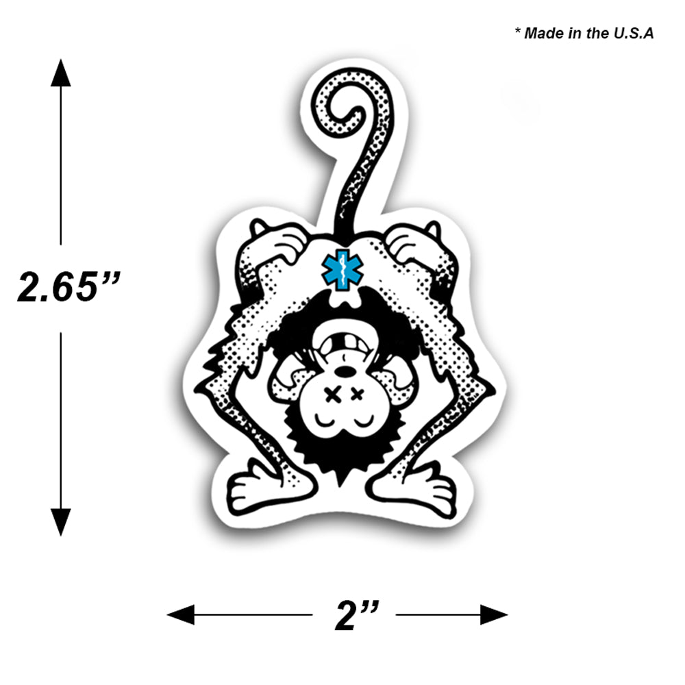 EMT / Medic Monkey Sticker Decal - High Quality Digital Print