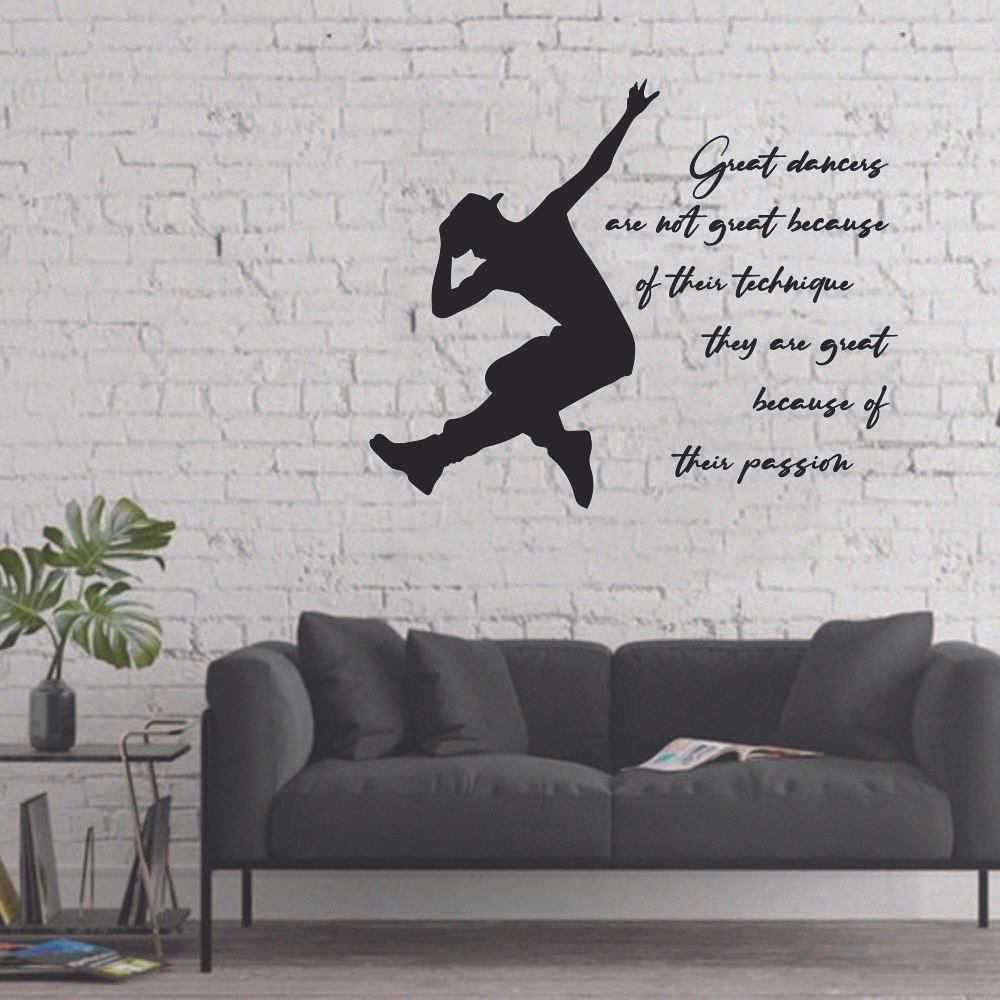 Ballerina Vinyl Wall Sticker Decal - Ballet Dancer Motivational Quote
