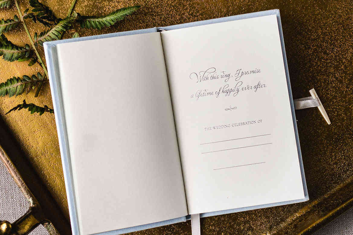 Once Upon a Time - Set of 2 Heirloom Vow Books for Weddings