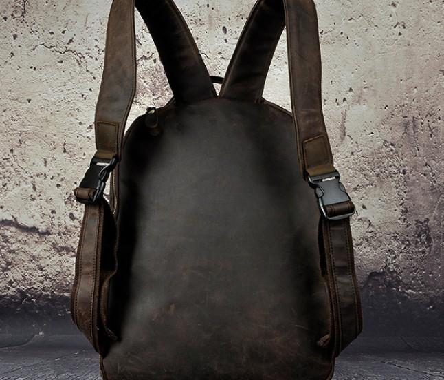 Cool Vintage Leather Men's Backpack - Durable Travel & School Satchel