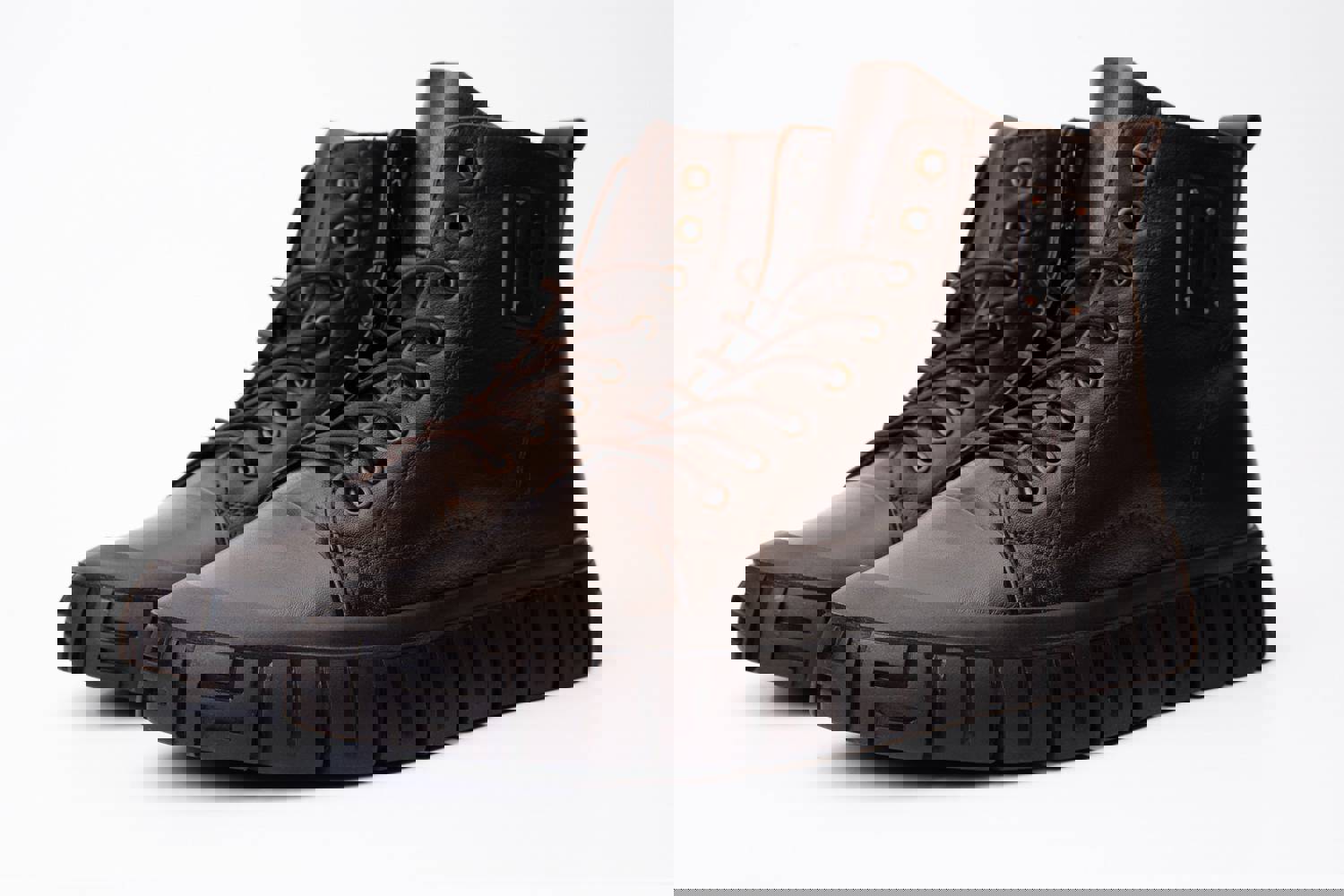 Taco Brown Leather Casual Lace-Up Men Boot with Zipper