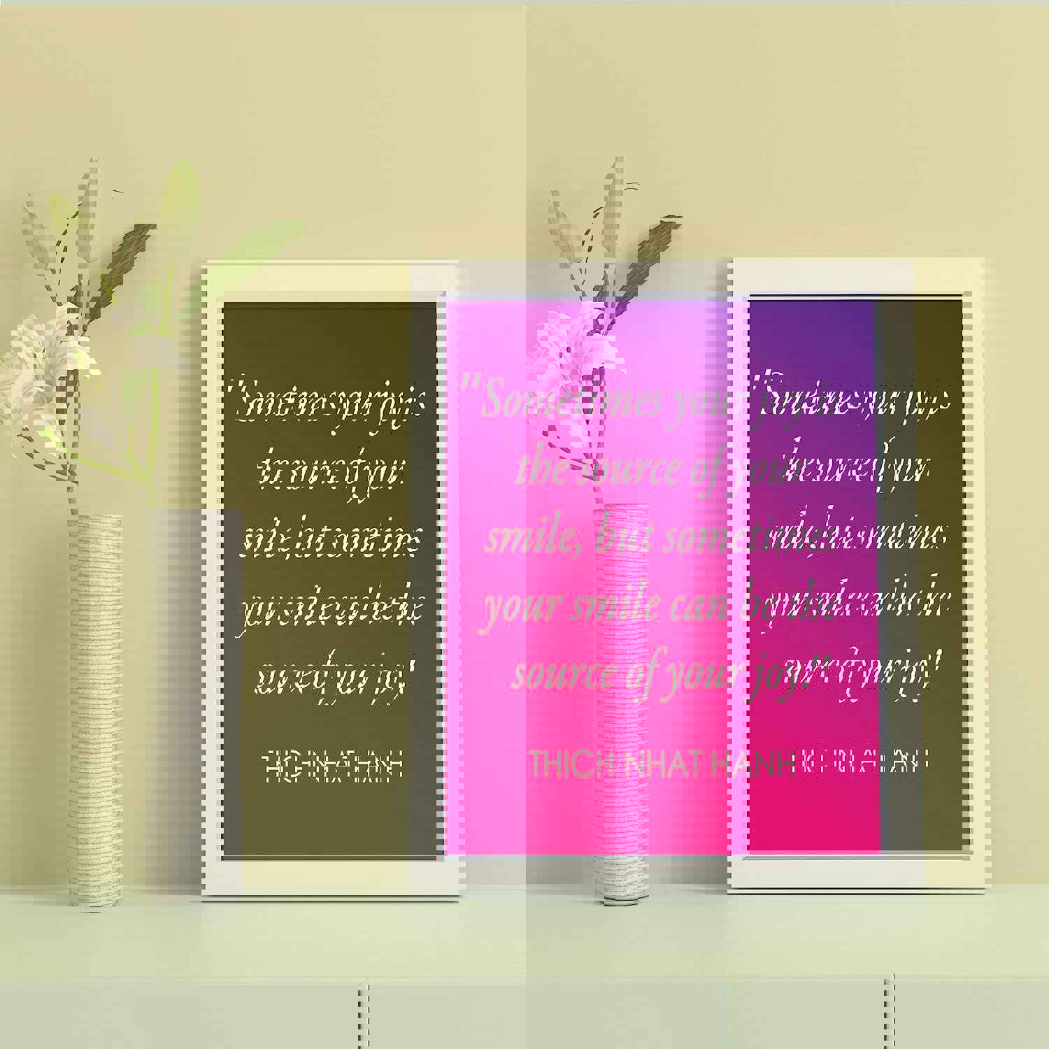 Your Smile Can Be the Source of Your Joy - Thich Nhat Hanh Mindfulness Quotes - 8 x 10 Spiritual Wall Art Print