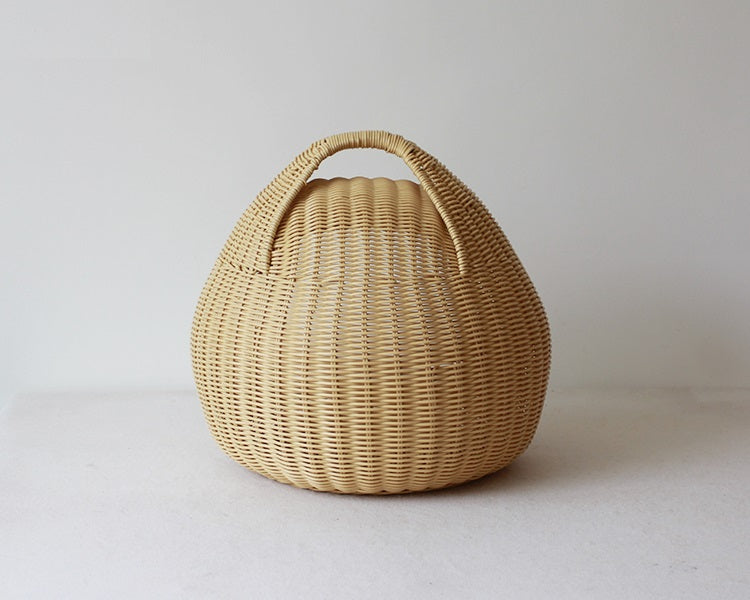 Handmade Rattan Woven Half-Closed Basket Cat Litter