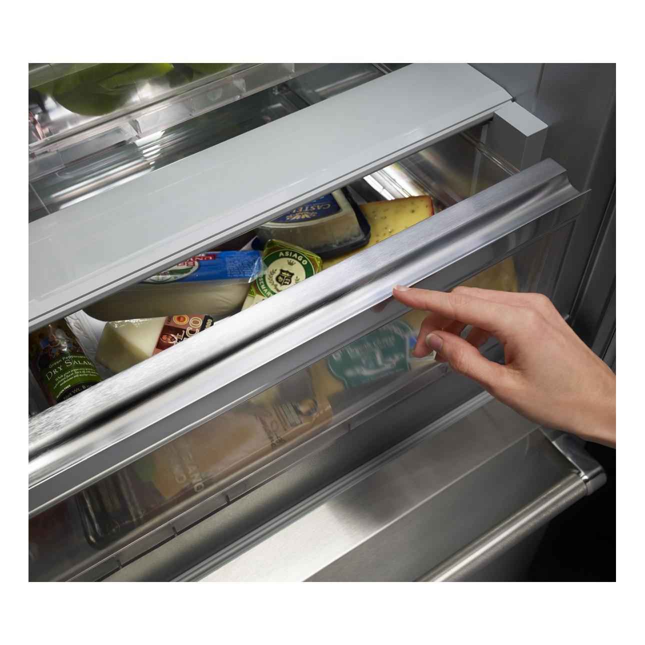 KitchenAid 36-inch Built-in French 3-Door Refrigerator with Internal Ice Maker KBFN506EBS