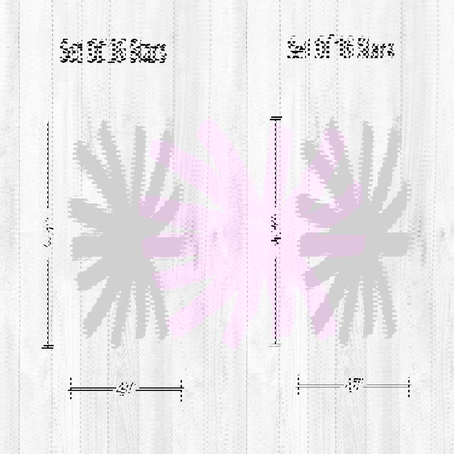 Purple Stars Wall Decals for Girls Bedroom