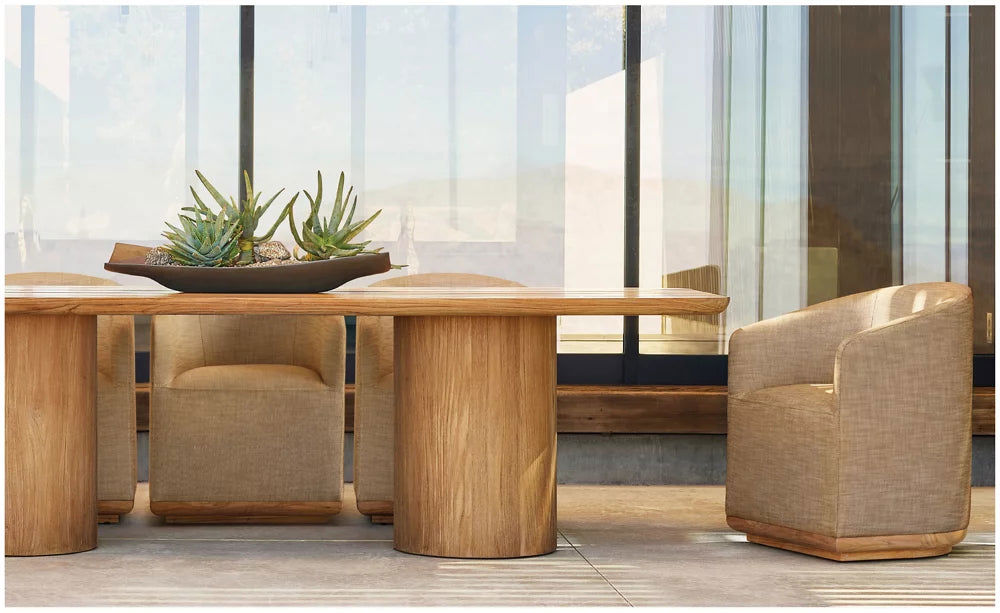 RH Oslo Teak Rectangular Dining Table