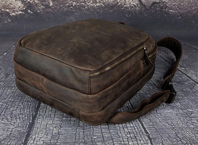Cool Vintage Leather Men's Backpack - Durable Travel & School Satchel