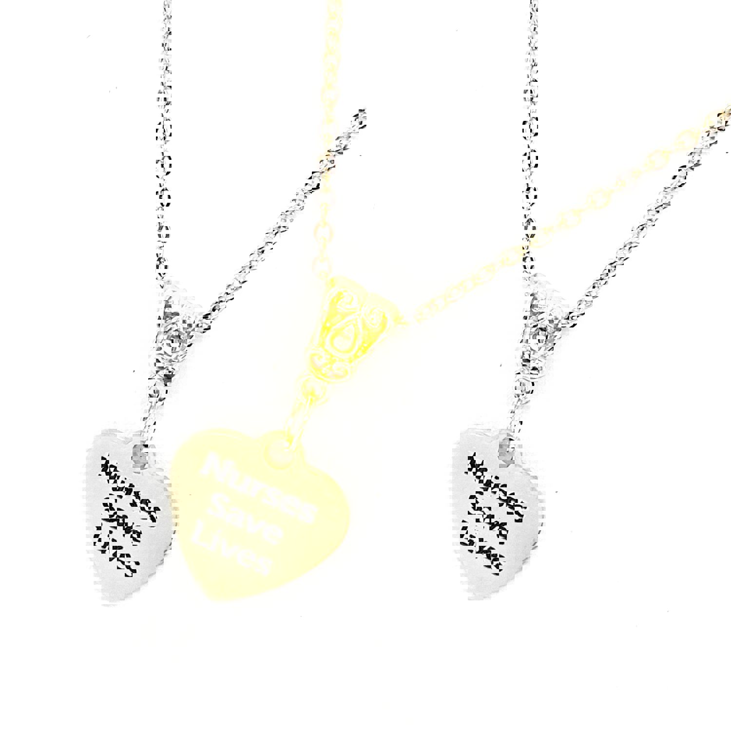 Nurses Save Lives Necklace - Gold-Plated Nurse Gift for Healthcare Workers