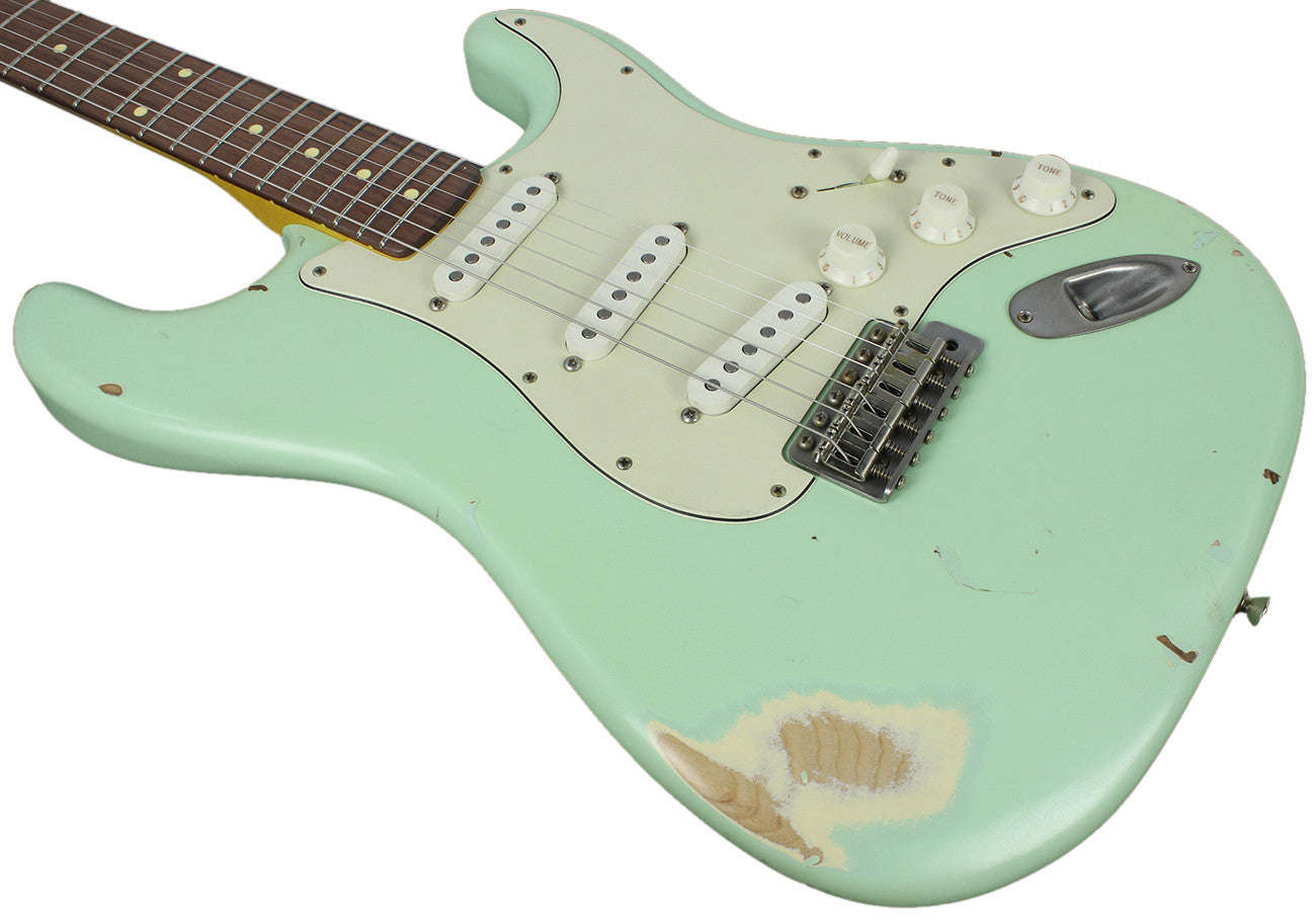 Nash S-63 Guitar, Surf Green, Medium Aging - Vintage Strat Model with Lollar Pickups