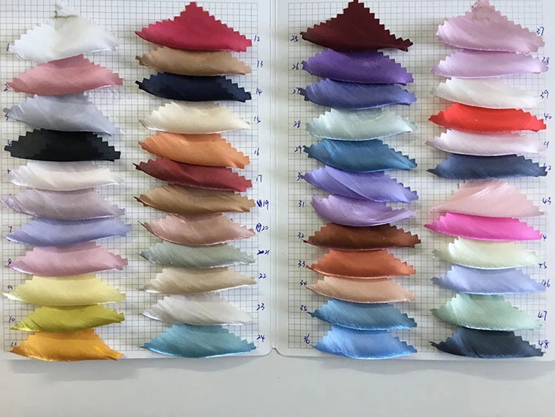 3/5/10m Glossy Silk Gradient Fabric - Shiny Polyester Holographic Dress Material