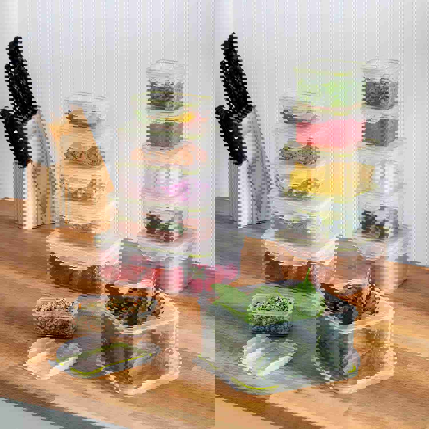 24-Piece Clear Plastic Snap-Lock Food Storage Containers Set