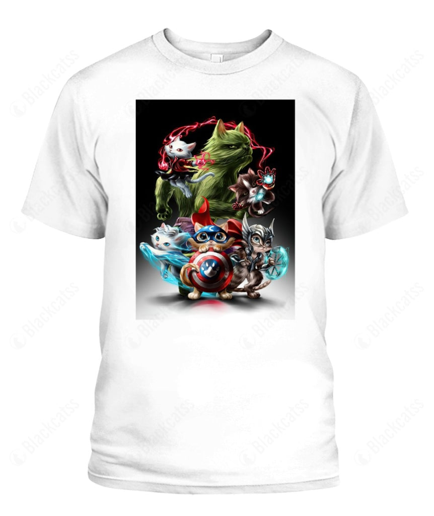 Cat Avengers Custom Graphic Apparel - Unisex Cotton T-Shirt