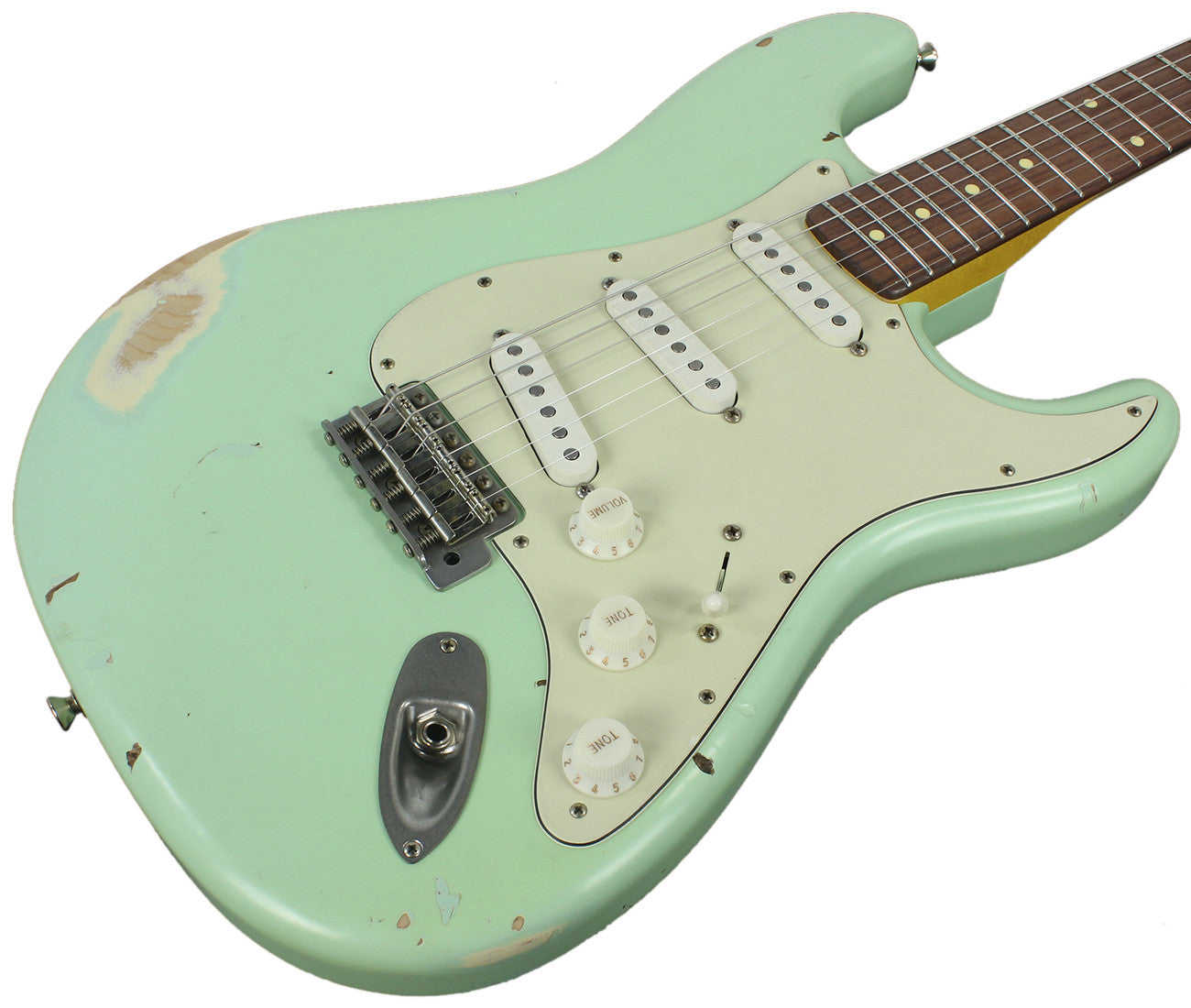 Nash S-63 Guitar, Surf Green, Medium Aging - Vintage Strat Model with Lollar Pickups