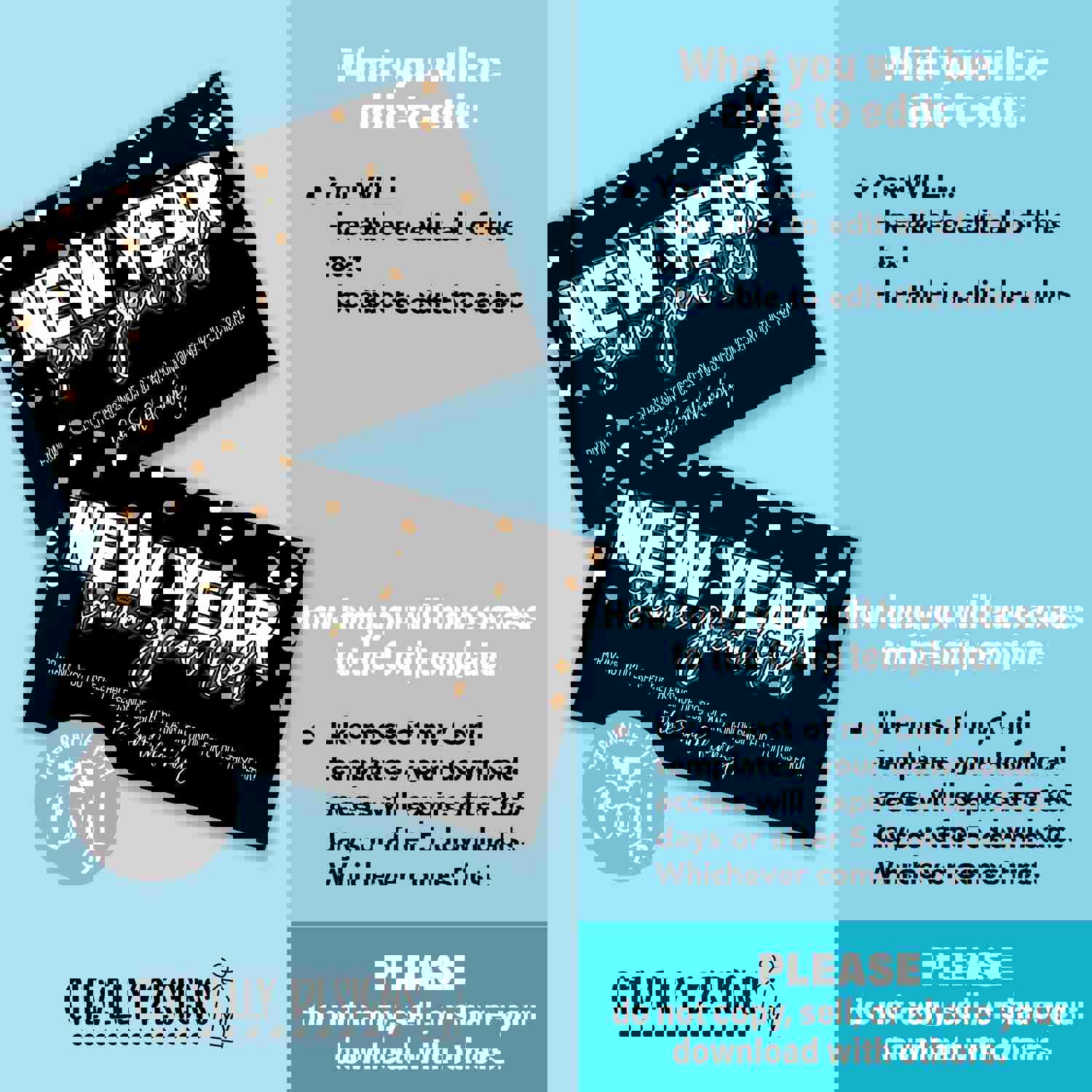 Editable - New Year Same Great God - Religious Faith Based Gift Tags - Printable Digital File