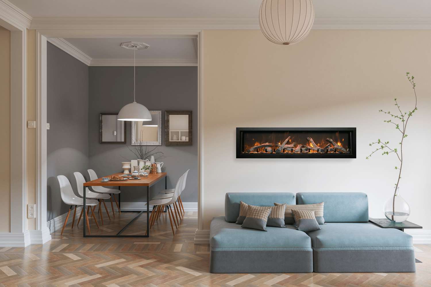 Remii 45 Deep Indoor or Outdoor Built-In Only Smart Electric Fireplace