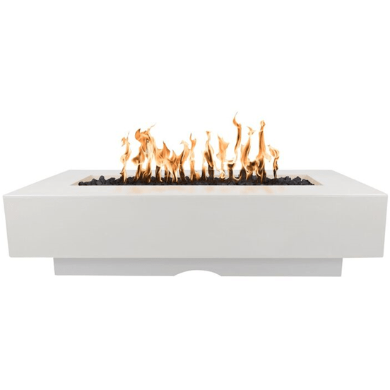 The Outdoor Plus Del Mar Rectangle GFRC Concrete Fire Pit with Free Cover