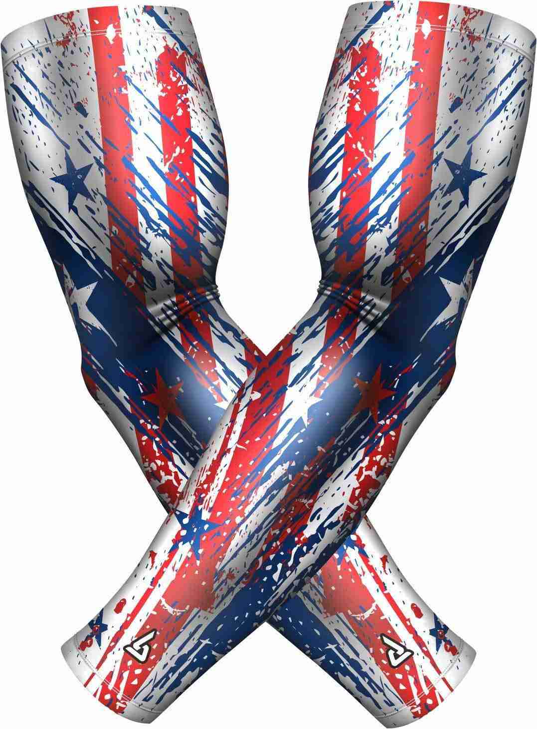 B-Driven Sports Pro-Fit Compression Arm Sleeves - 1-Pair, 30+ Designs, Adult/Youth Sizes
