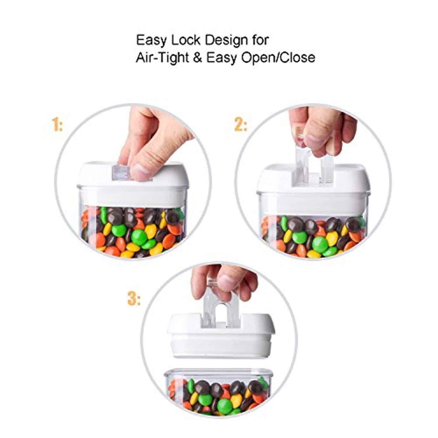 OnederHome 11-Piece Air-Tight Food Storage Container Set with Chalkboard Labels - BPA Free