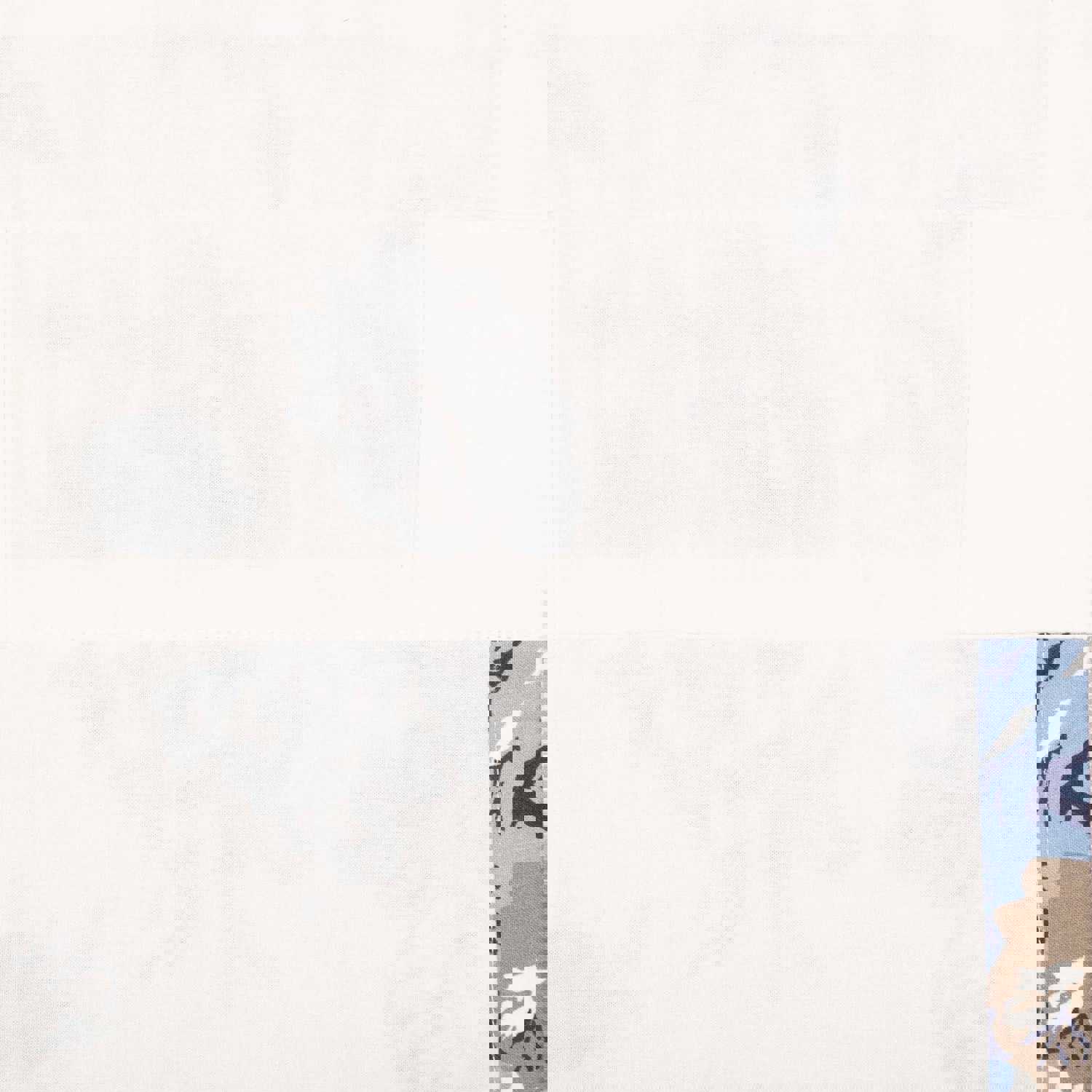 Annie Blue Floral Ruffled Valance Curtain 16x60 - French Country Style Window Decor